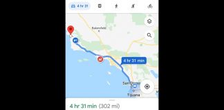 Road trip map