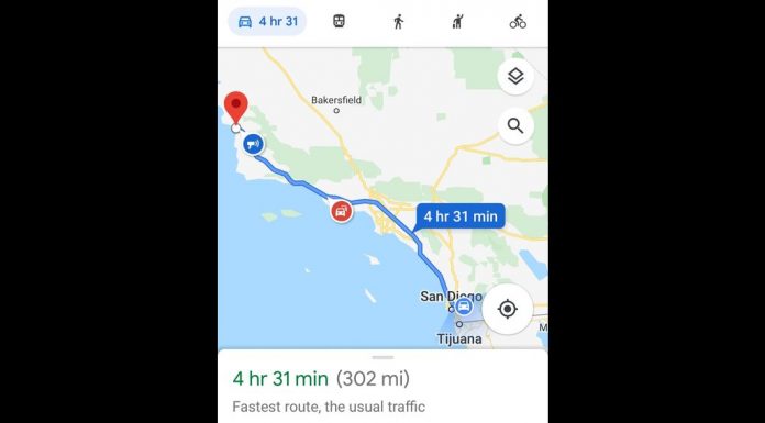 Road trip map