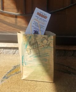Boo bag on porch