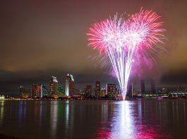 Fireworks over San Diego Bay