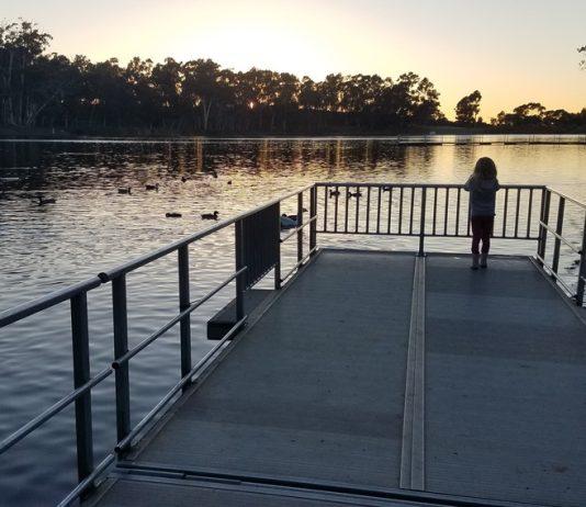 Chollas Lake Dock at Sunset