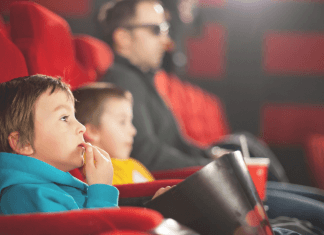 kid watching movies