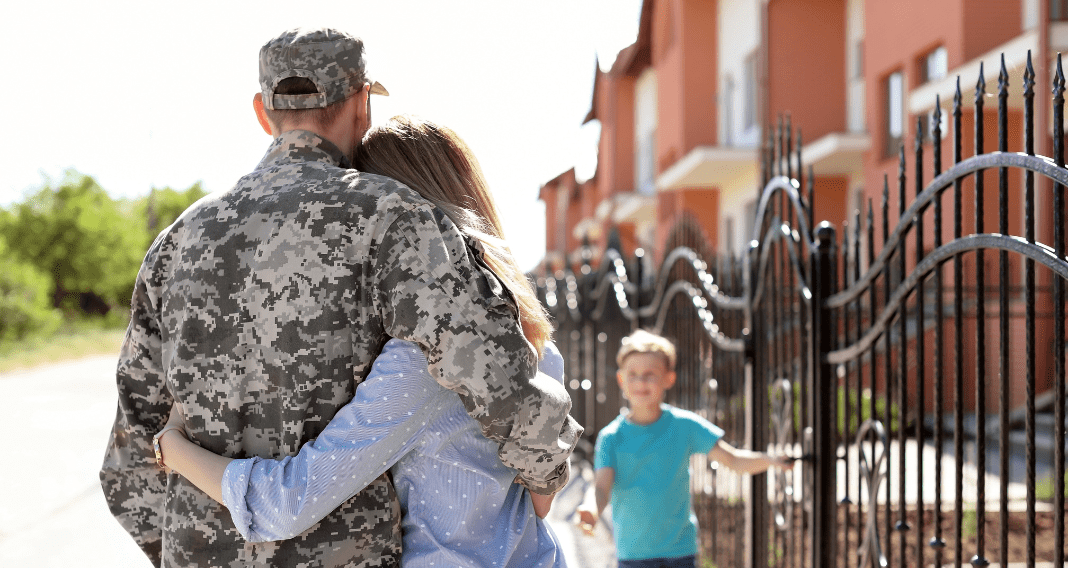 veteran with family