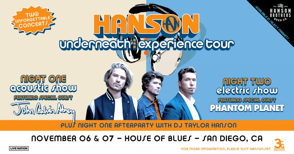 HANSON - UNDERNEATH: EXPERIENCE TOUR