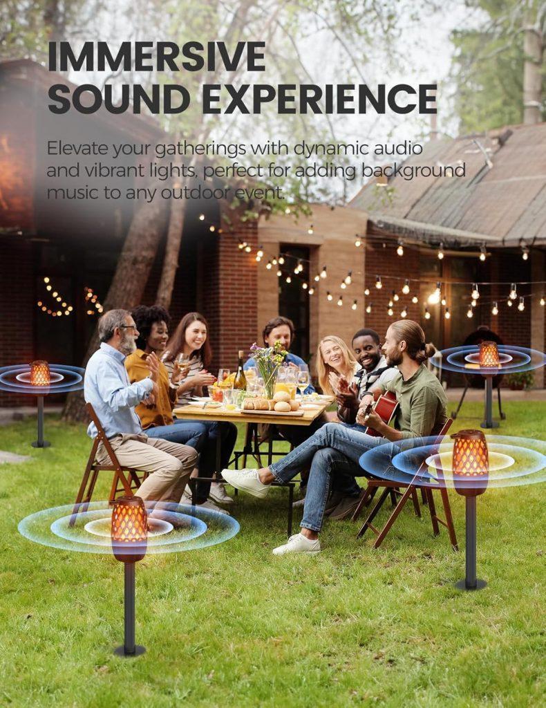Upgraded Outdoor Bluetooth Speaker with Lights