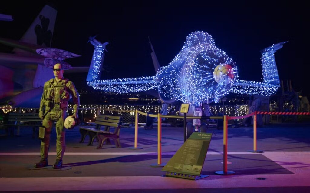 uss midway christmas lights