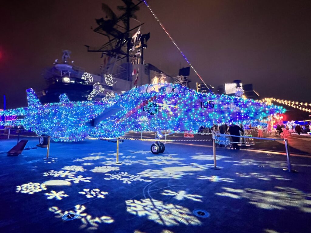 uss midway christmas lights